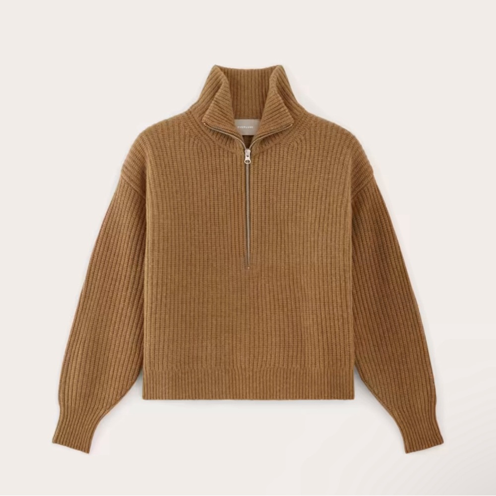 Women’s Everlane NWOT The Half-Zip Sweater in Luxe Merino Wool Extra Large
